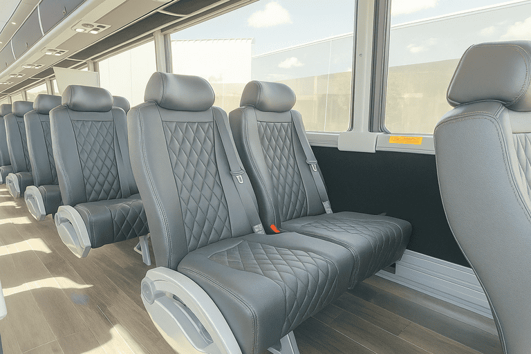 interior of Santee Charter Bus charter bus