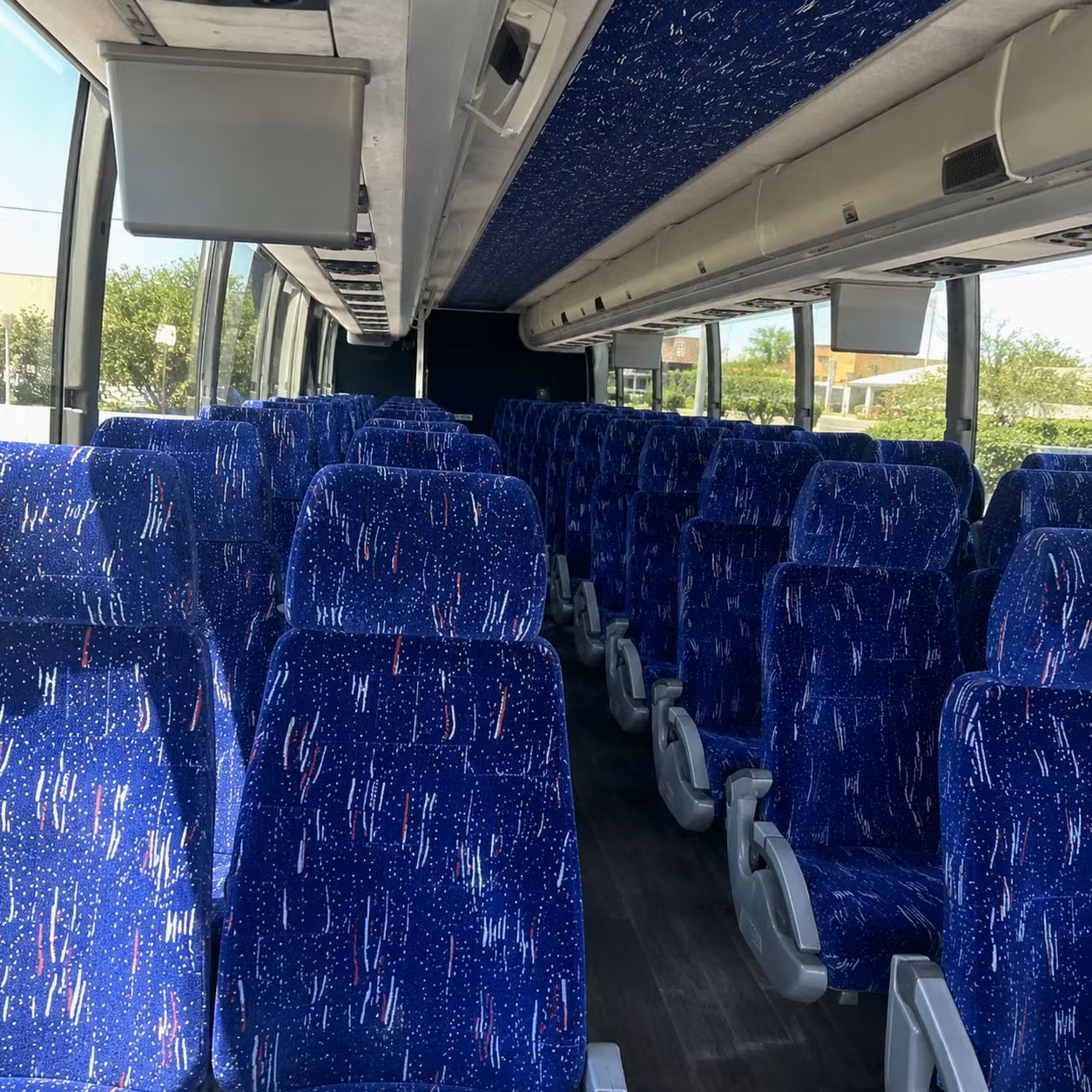 56 passenger charter bus inside