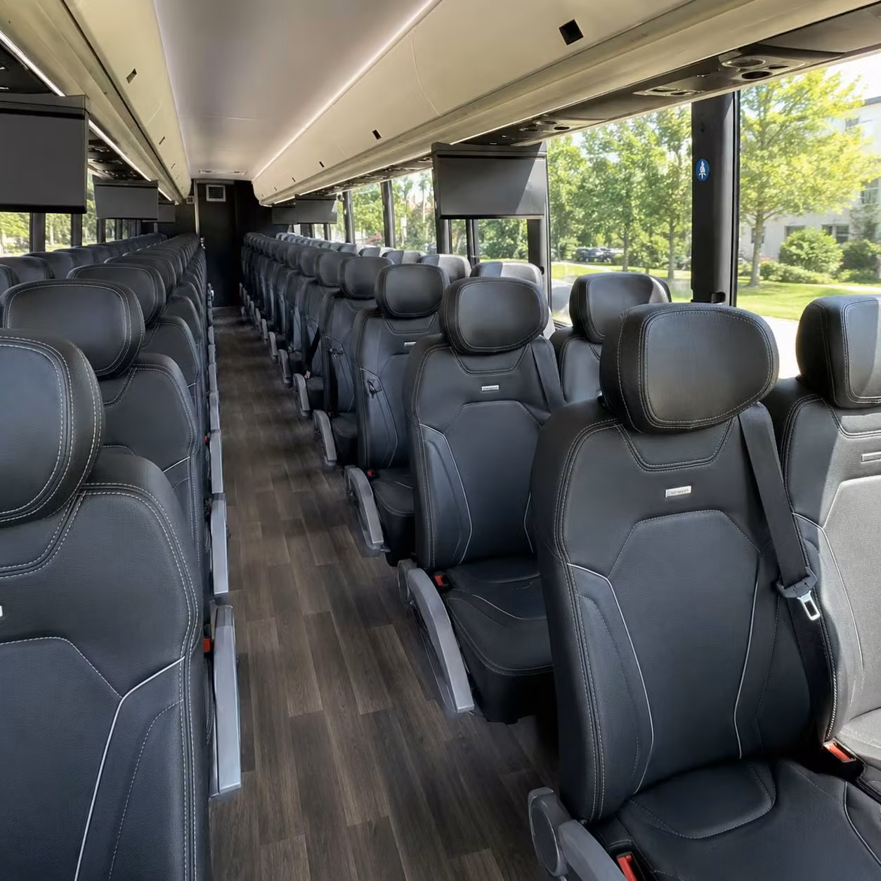 santee charter bus interior